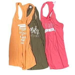 Cute mom sayings tanks TRIO
